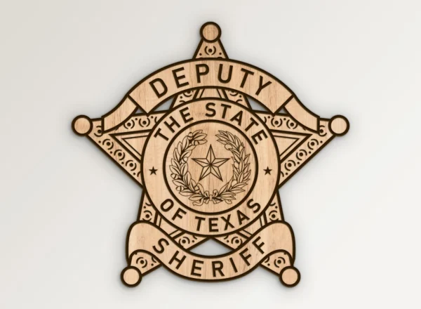 Texas Deputy Sheriff Star Badge SVG Vector911