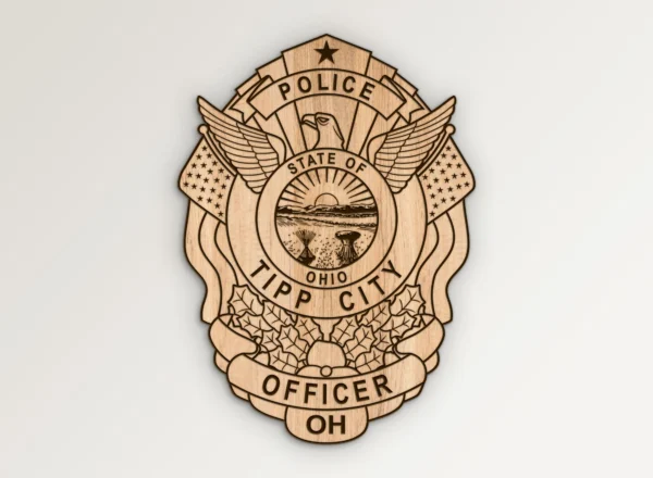 Tipp City Ohio Police Officer Badge SVG Vector911