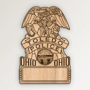 Toledo Ohio Police Patrolman Badge SVG Vector911