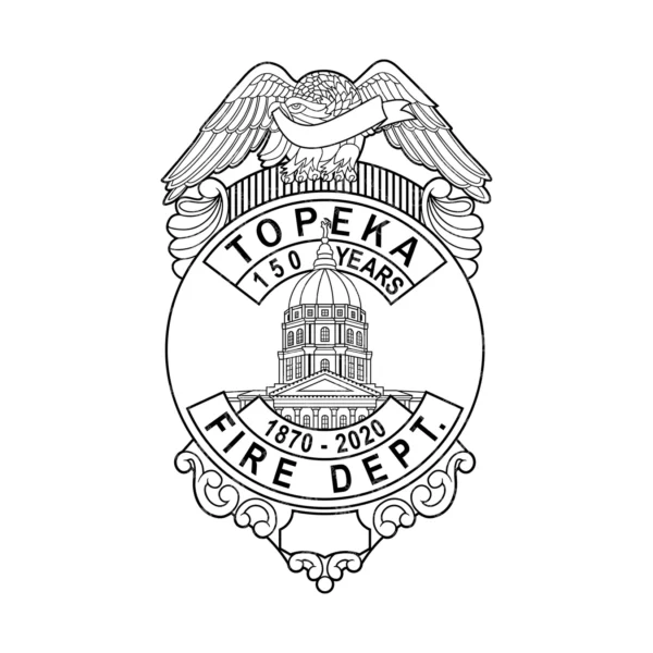 Topeka Kansas Fire Department Badge - Image 2