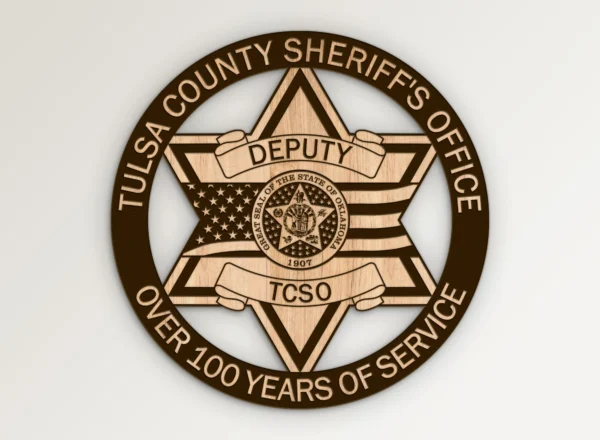 Tulsa County Oklahoma Deputy Sheriff Badge SVG Vector911