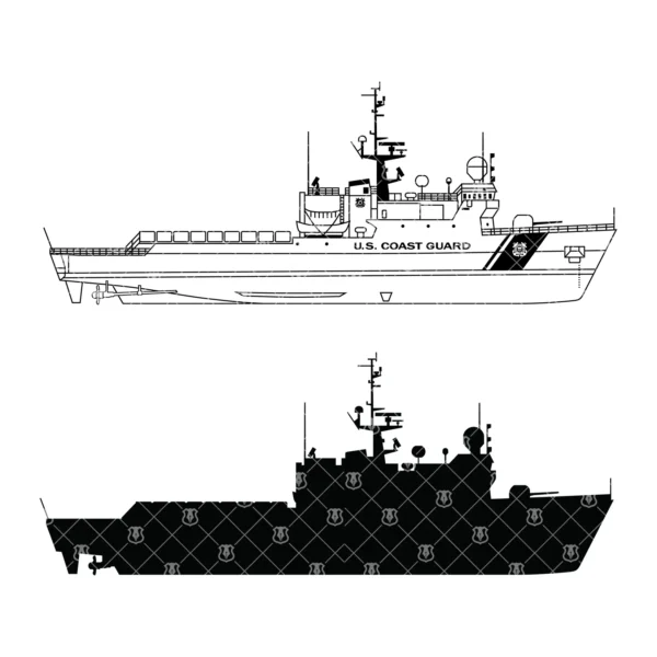 Coast Guard WMEC 270 Cutter Side Profile - Image 3