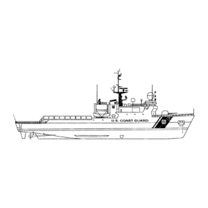 Coast Guard WMEC 270 Cutter Side Profile – Vector911