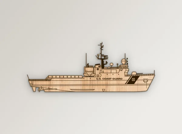 USCG WMEC 270 Cutter Side Profile SVG Vector911