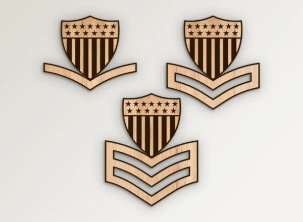 Coast Guard Enlisted Ranks Petty Officer Chevrons E4 E5 E6 Bundle