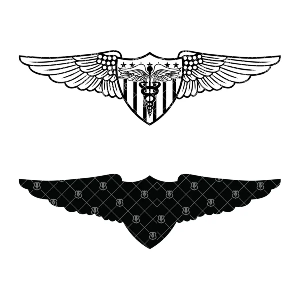 Coast Guard Flight Surgeon Wings Insignia - Image 3