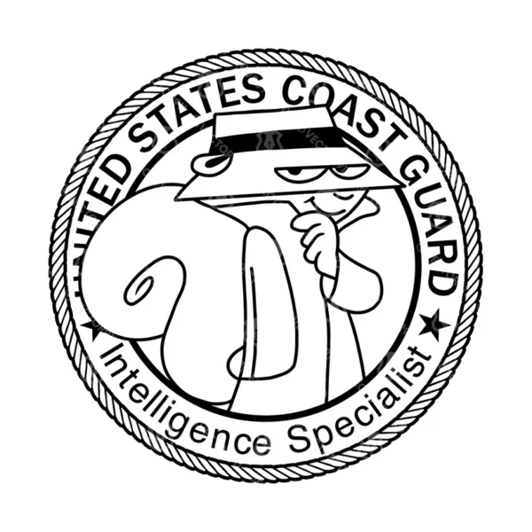 Coast Guard Intelligence Specialist IS Secret Squirrel Emblem - Image 2