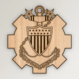 USCG Machinery Technician Master Chief Anchor Cog Wheel SVG Vector911