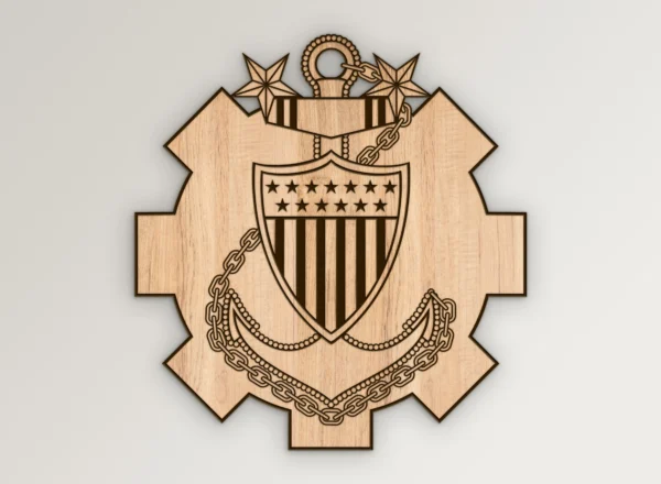 USCG Machinery Technician Master Chief Anchor Cog Wheel SVG Vector911