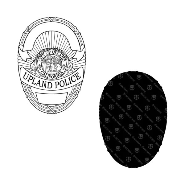 Upland California Police Badge - Image 3