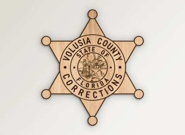 Volusia County Florida Corrections Badge SVG Vector911