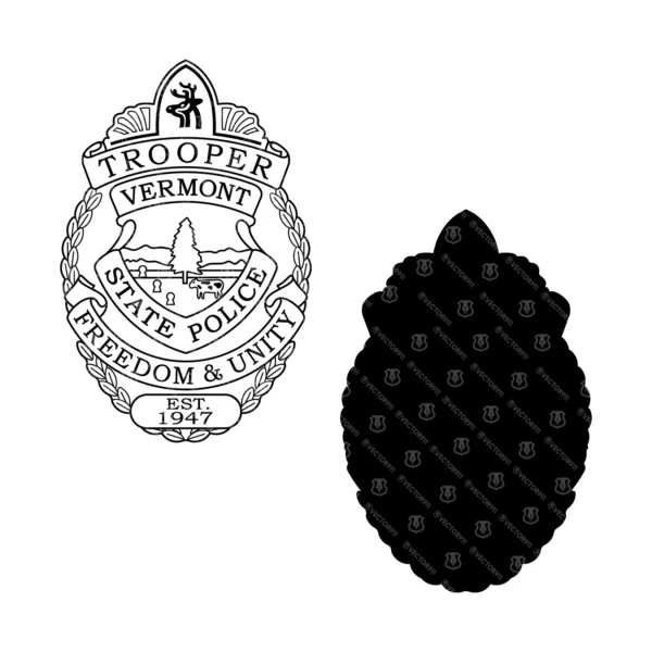 Vermont State Police Trooper Badge - Image 3