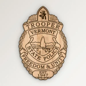 Vermont State Police Trooper Badge SVG Vector911