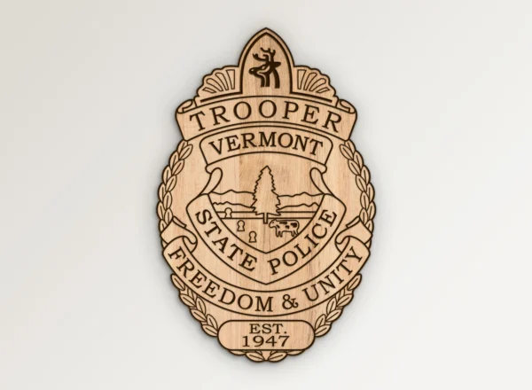 Vermont State Police Trooper Badge SVG Vector911