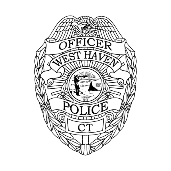 West Haven Connecticut Police Officer Badge - Image 2