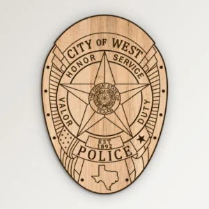 City of West Texas Police Badge SVG Vector911