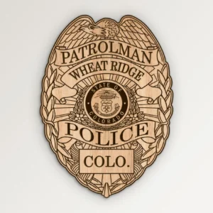 Wheat Ridge Colorado Police Patrolman Badge SVG Vector911