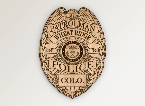 Wheat Ridge Colorado Police Patrolman Badge SVG Vector911