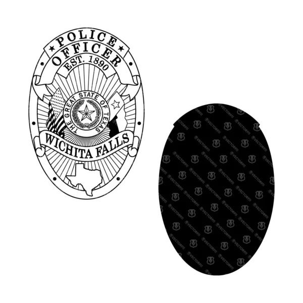 Wichita Falls Texas Police Officer Badge - Image 3