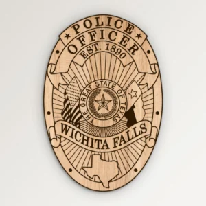 Wichita Falls Texas Police Officer Badge SVG Vector911