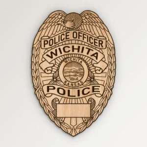 Wichita Kansas Police Officer Badge SVG Vector911