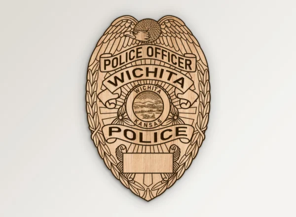 Wichita Kansas Police Officer Badge SVG Vector911