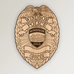 Windsor Colorado Police Officer Badge SVG Vector911