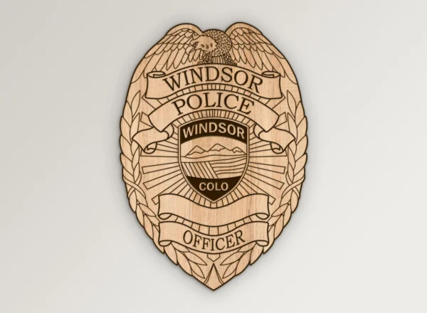 Windsor Colorado Police Officer Badge SVG Vector911