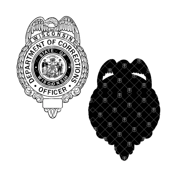 Wisconsin Department of Corrections Officer Badge - Image 3