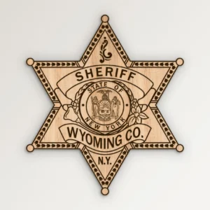 Wyoming County New York Sheriff Badge SVG Vector911