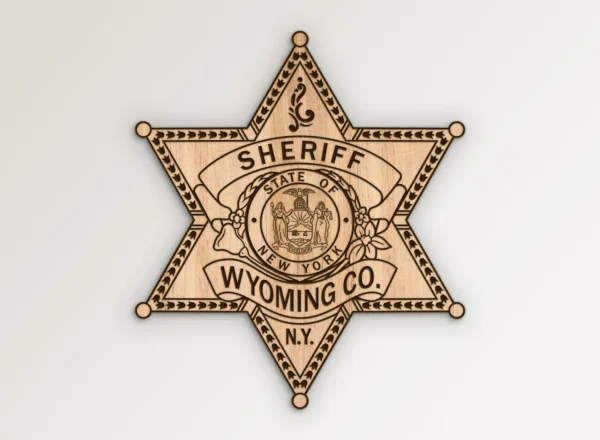 Wyoming County New York Sheriff Badge SVG Vector911