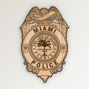 Miami Florida Police Badge SVG Vector911