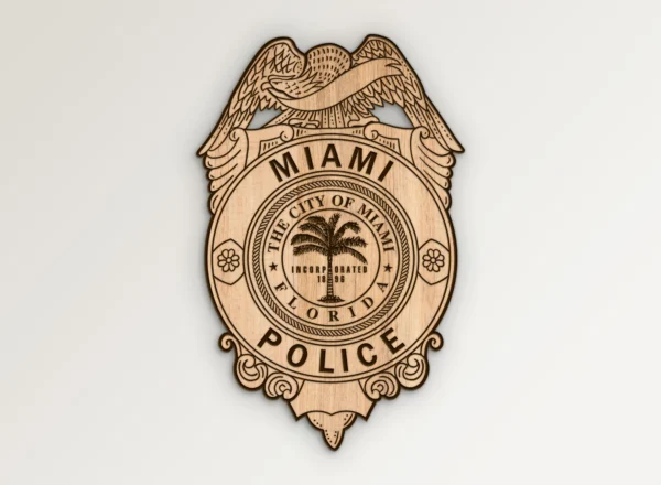 Miami Florida Police Badge SVG Vector911