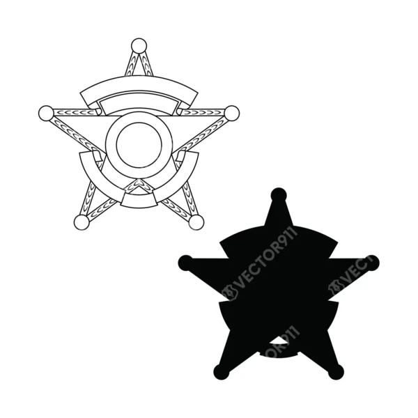 Blank 5 Point Star Badge v14 - Image 3