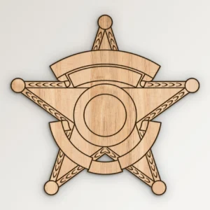 Blank 5 Point Star Badge v5 SVG Vector911