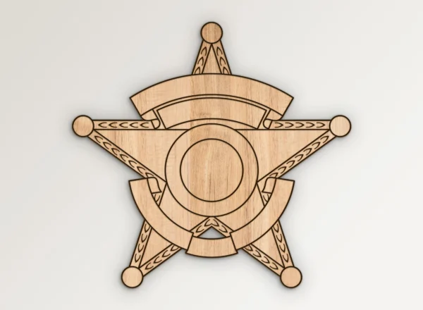 Blank 5 Point Star Badge v5 SVG Vector911