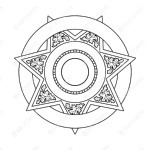 Blank 7 Point Star Badge v5 SVG Vector911