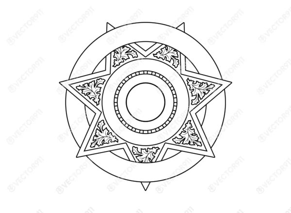 Blank 7 Point Star Badge v5 SVG Vector911