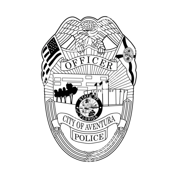 Aventura Florida Police Officer Badge - Image 2