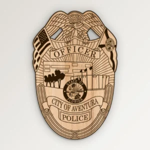 Aventura Florida Police Officer Badge SVG Vector911