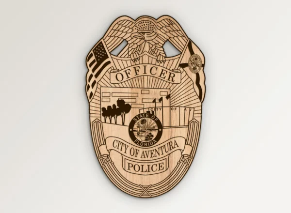 Aventura Florida Police Officer Badge SVG Vector911