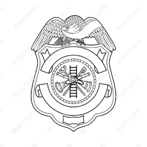 Blank Fire Department Style Badge v3 SVG Vector911