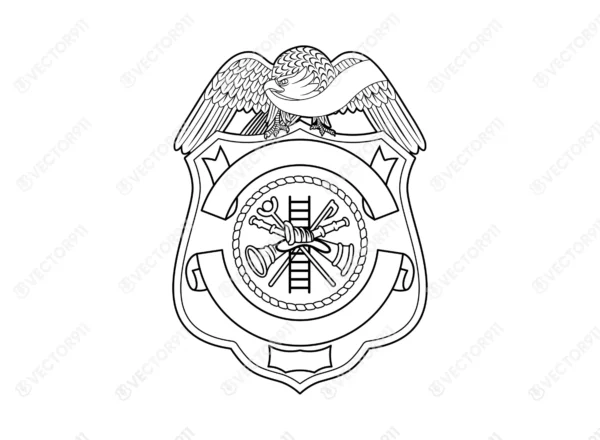 Blank Fire Department Style Badge v3 SVG Vector911