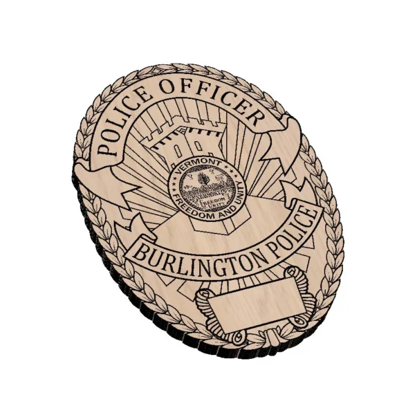 Burlington Vermont Police Officer Badge - Image 2