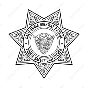 California Highway Patrol Public Safety Dispatcher Badge SVG Vector911