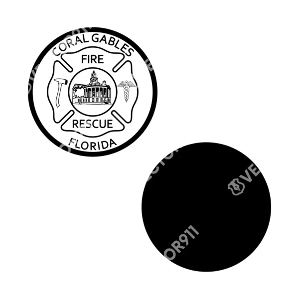 Coral Gables Florida Fire Rescue Emblem - Image 3