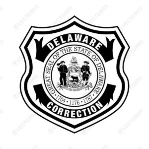 Delaware Corrections Shield SVG Vector911