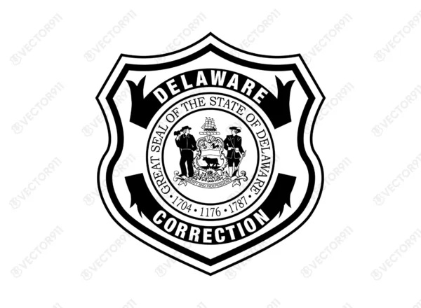 Delaware Corrections Shield SVG Vector911