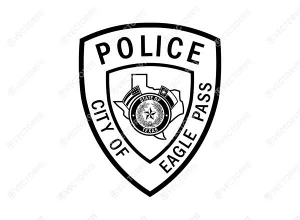 Eagle Pass Texas Police Patch SVG Vector911