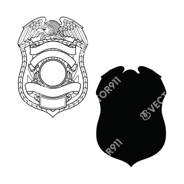 Blank Eagle Topped Badge v40 - Image 3